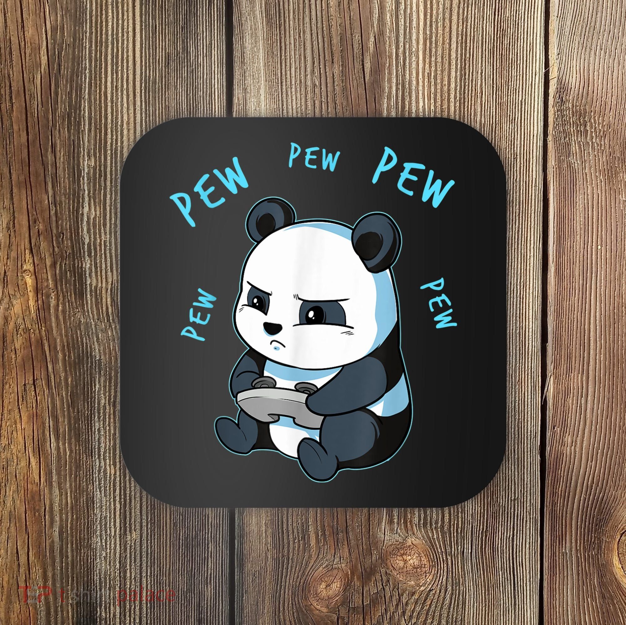 Cute Gaming Panda Pew Video Game Computer Player Coaster