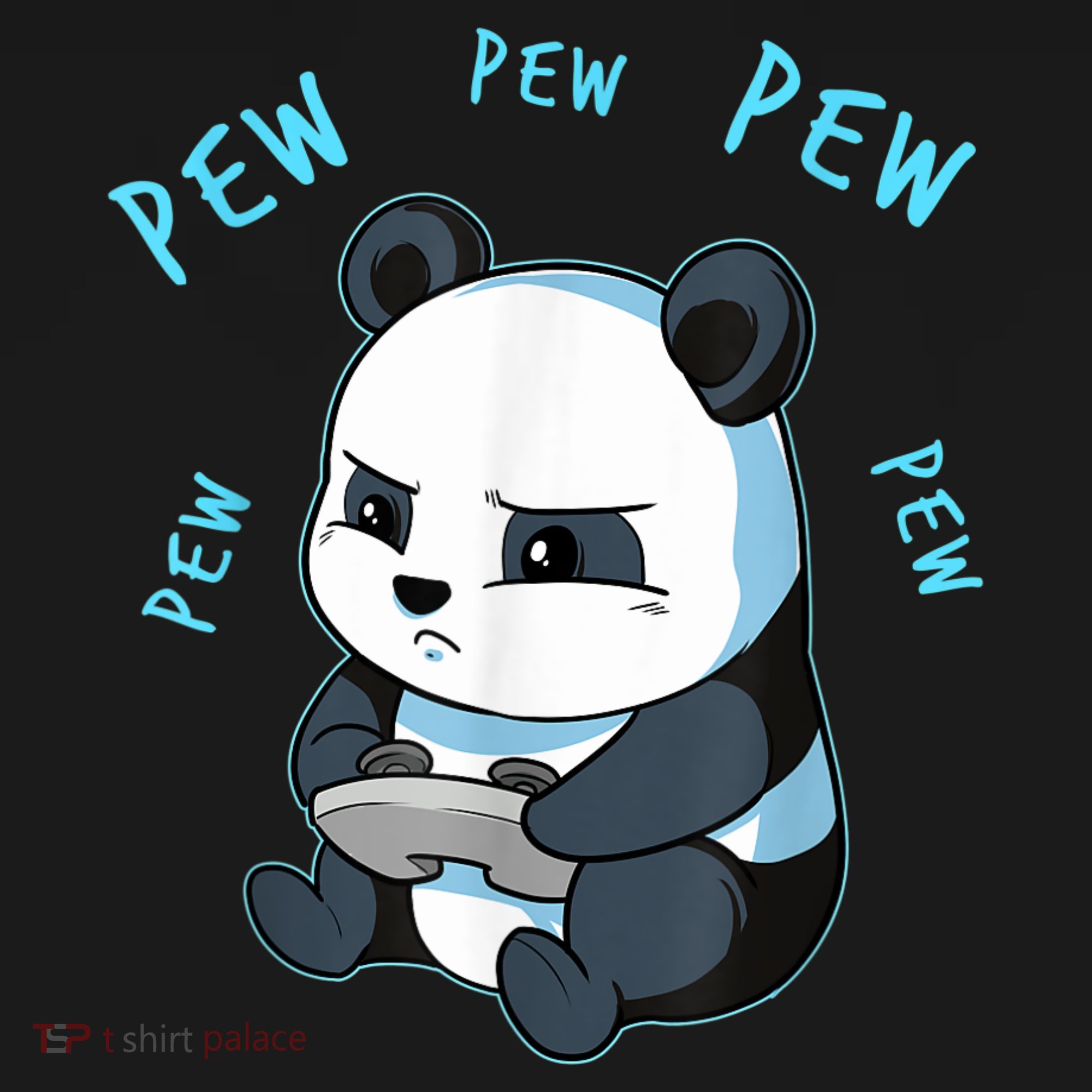 Cute Gaming Panda Pew Video Game Computer Player Polo