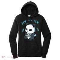 Cute Gaming Panda Pew Video Game Computer Player Women's Hoodie thumb 0