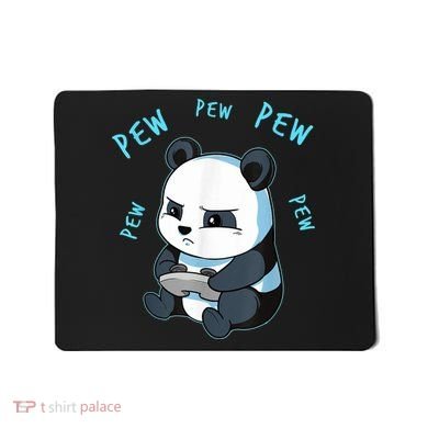 Cute Gaming Panda Pew Video Game Computer Player Mousepad