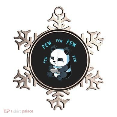 Cute Gaming Panda Pew Video Game Computer Player Ornament