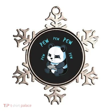 Cute Gaming Panda Pew Video Game Computer Player Ornament