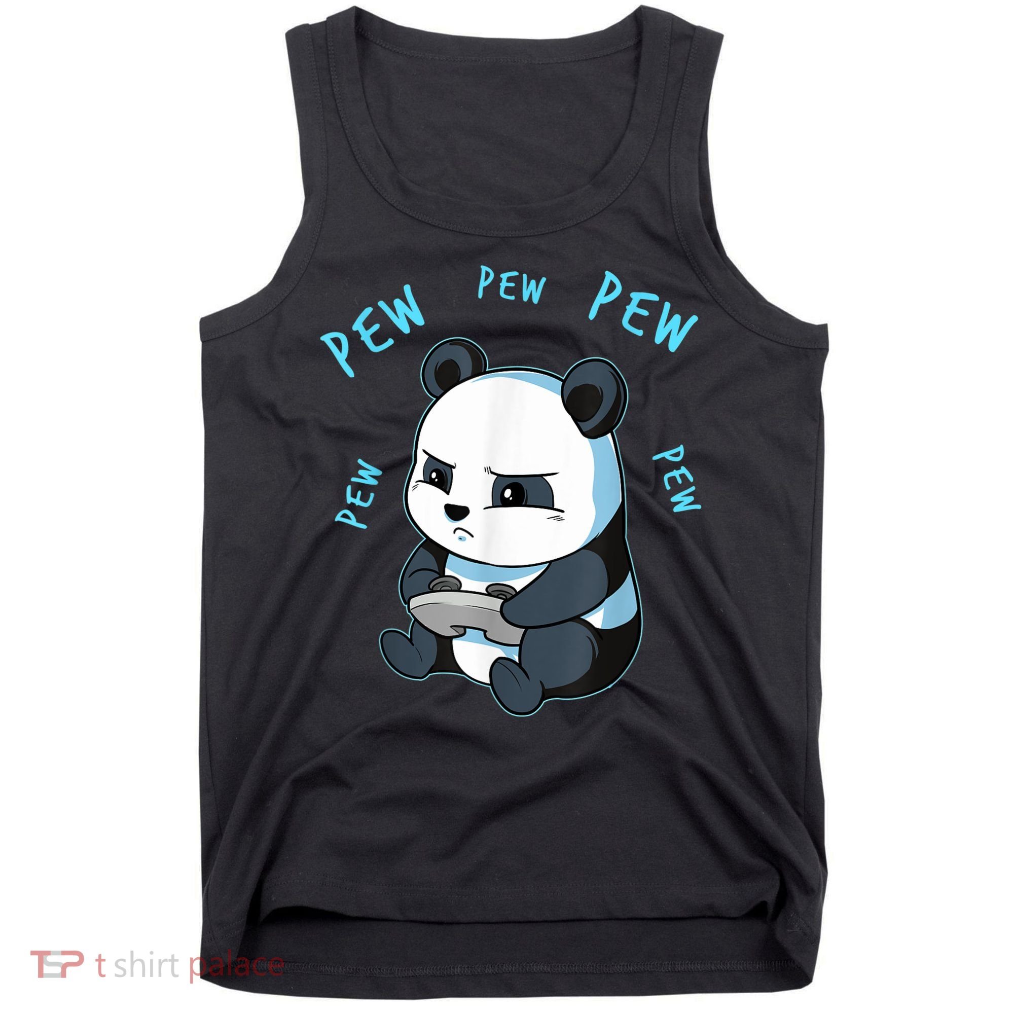 Cute Gaming Panda Pew Video Game Computer Player Tank Top