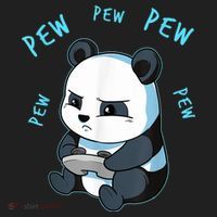 Cute Gaming Panda Pew Video Game Computer Player Golf Towel thumb 3