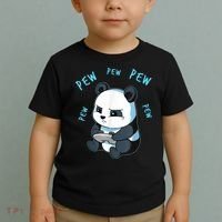 Cute Gaming Panda Pew Video Game Computer Player Toddler T-Shirt thumb 2