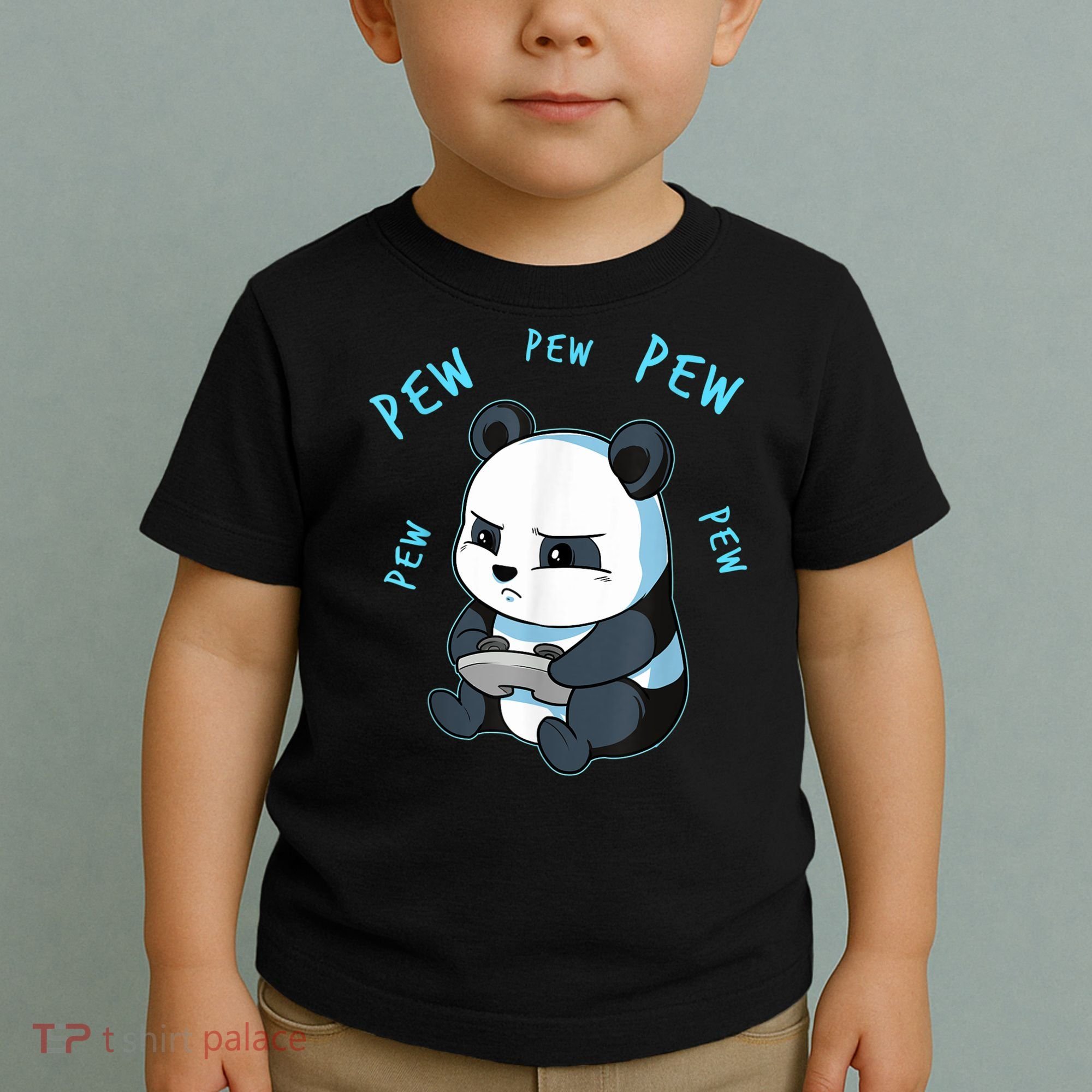 Cute Gaming Panda Pew Video Game Computer Player Toddler T-Shirt