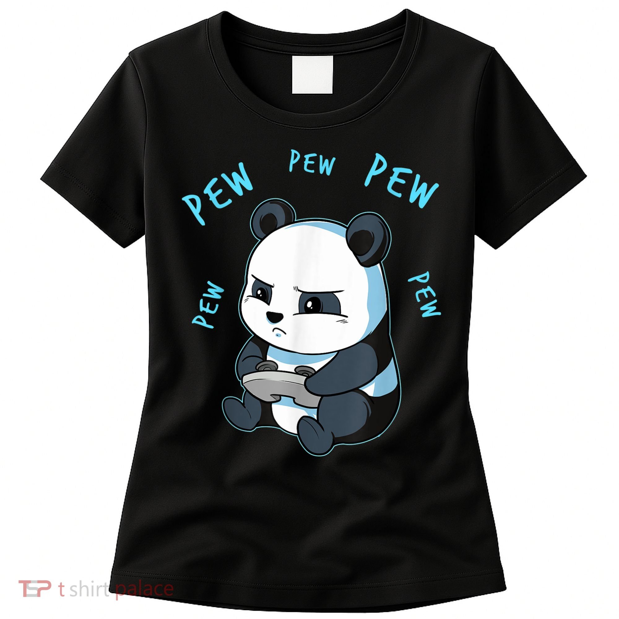 Cute Gaming Panda Pew Video Game Computer Player Women's T-Shirt