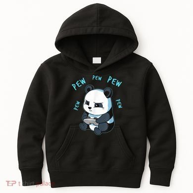 Cute Gaming Panda Pew Video Game Computer Player Kids Hoodie