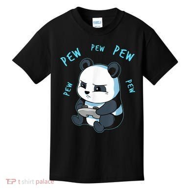 Cute Gaming Panda Pew Video Game Computer Player Kids T-Shirt