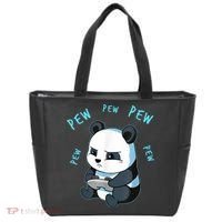 Cute Gaming Panda Pew Video Game Computer Player Tote Bag thumb 0