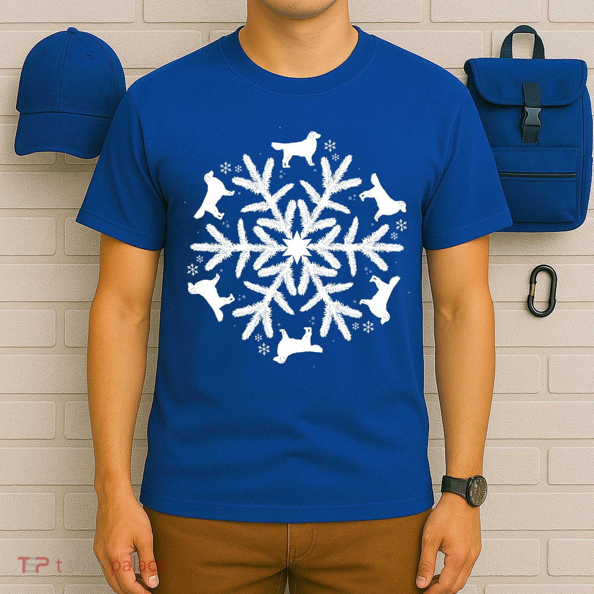Christmas Golden Retriever Gift Snowflake Golden Retriever Gift T-Shirt