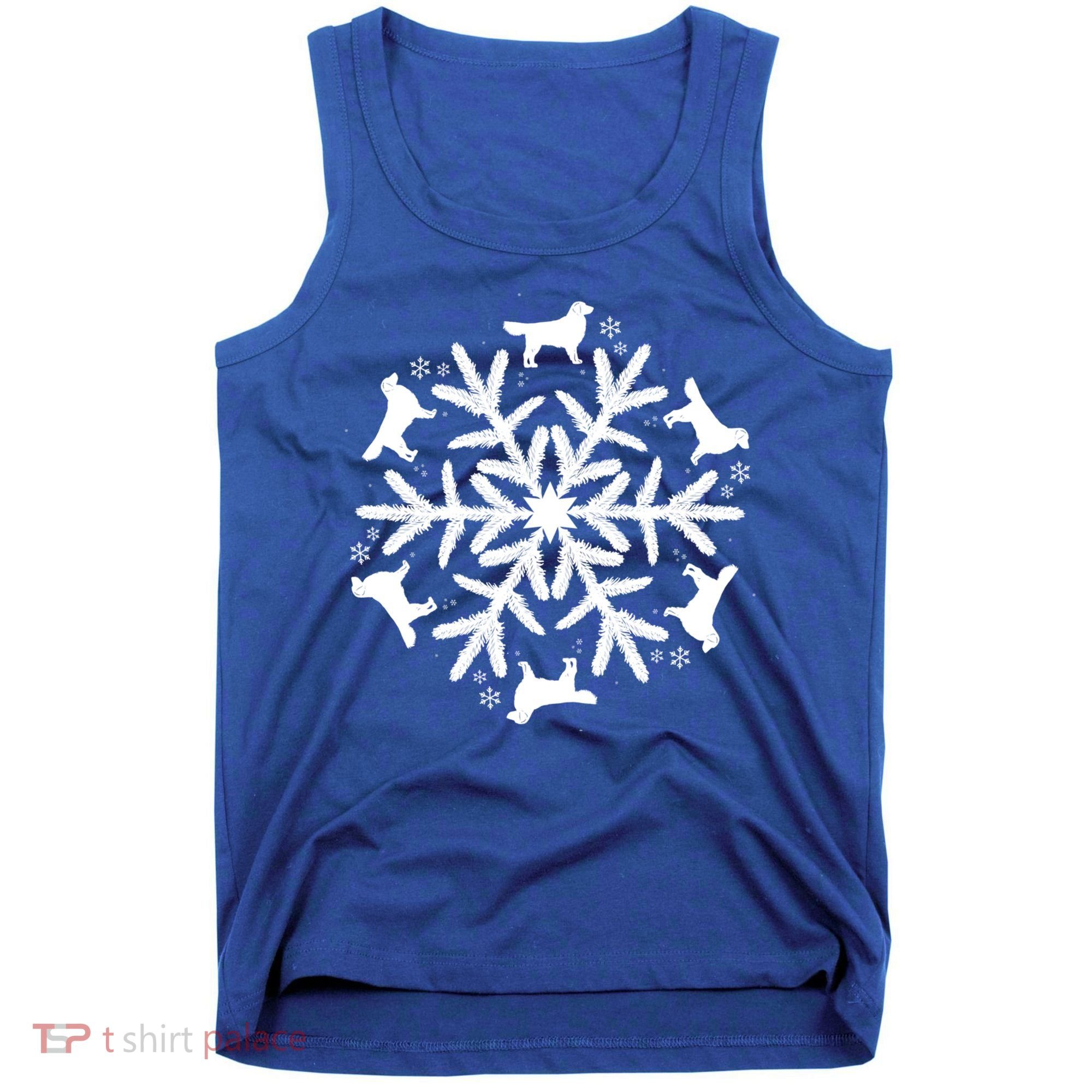 Christmas Golden Retriever Gift Snowflake Golden Retriever Gift Tank Top