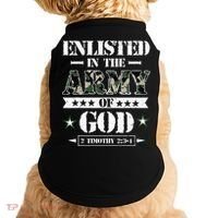 Christian gifts religious bible verse scriptures God's Army Doggie Tank thumb 0