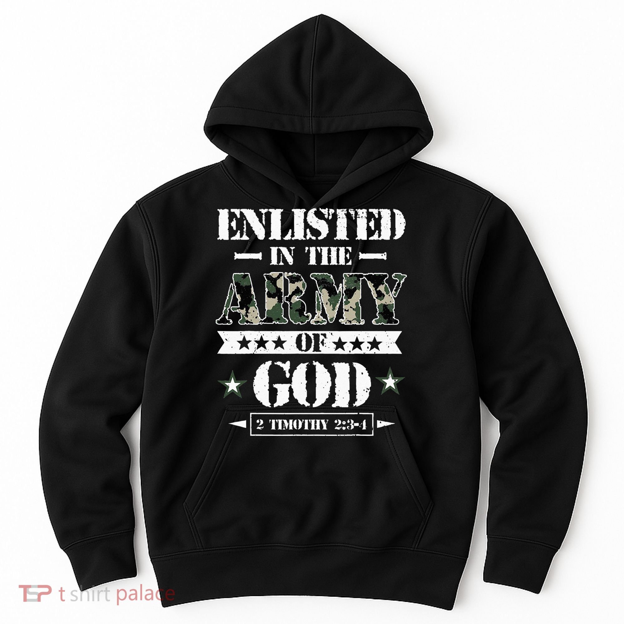 Christian gifts religious bible verse scriptures God's Army Hoodie