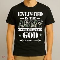 Christian gifts religious bible verse scriptures God's Army T-Shirt thumb 3