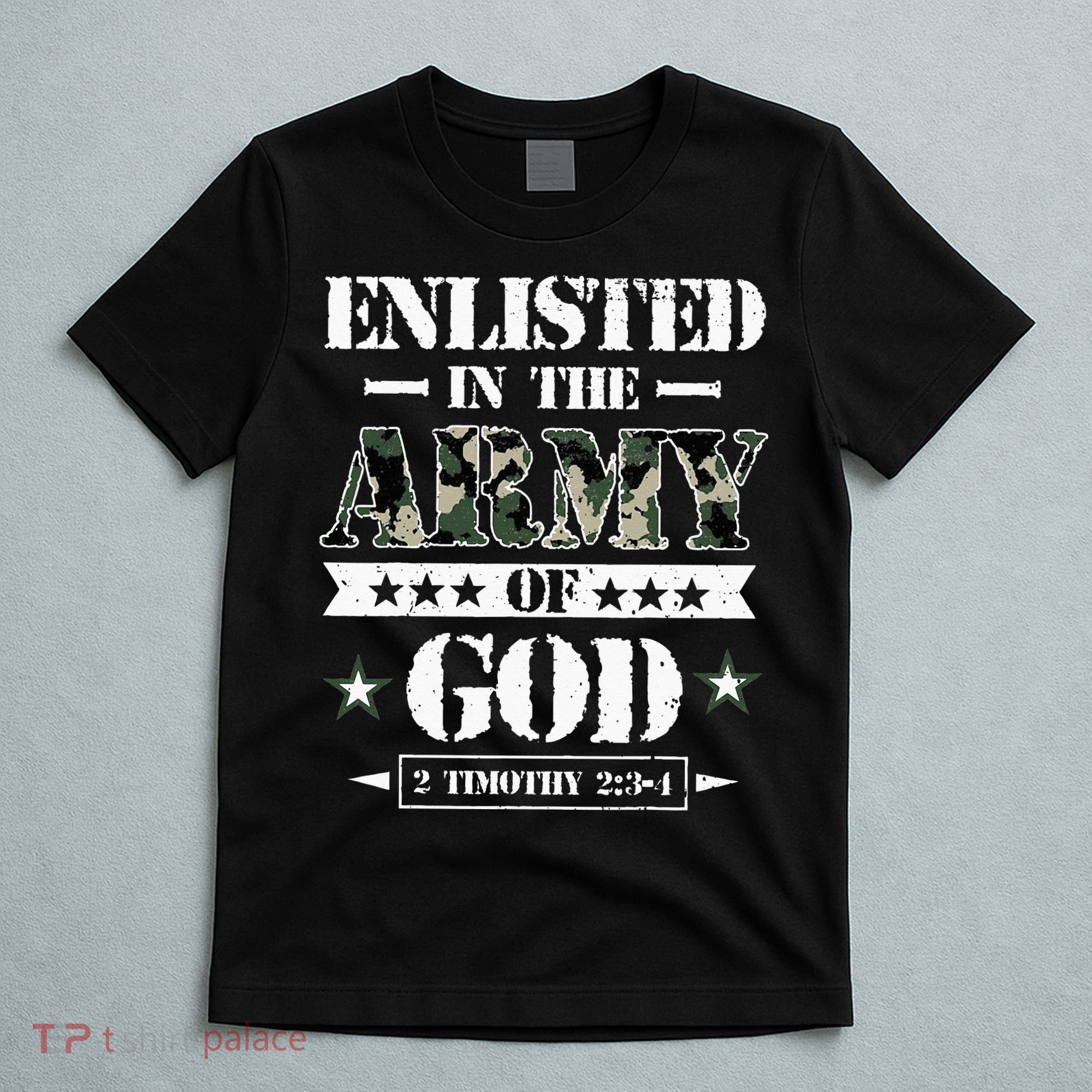 Christian gifts religious bible verse scriptures God's Army T-Shirt