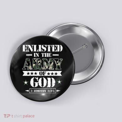 Christian gifts religious bible verse scriptures God's Army Button