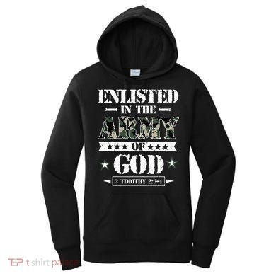 Christian gifts religious bible verse scriptures God's Army Women's Hoodie