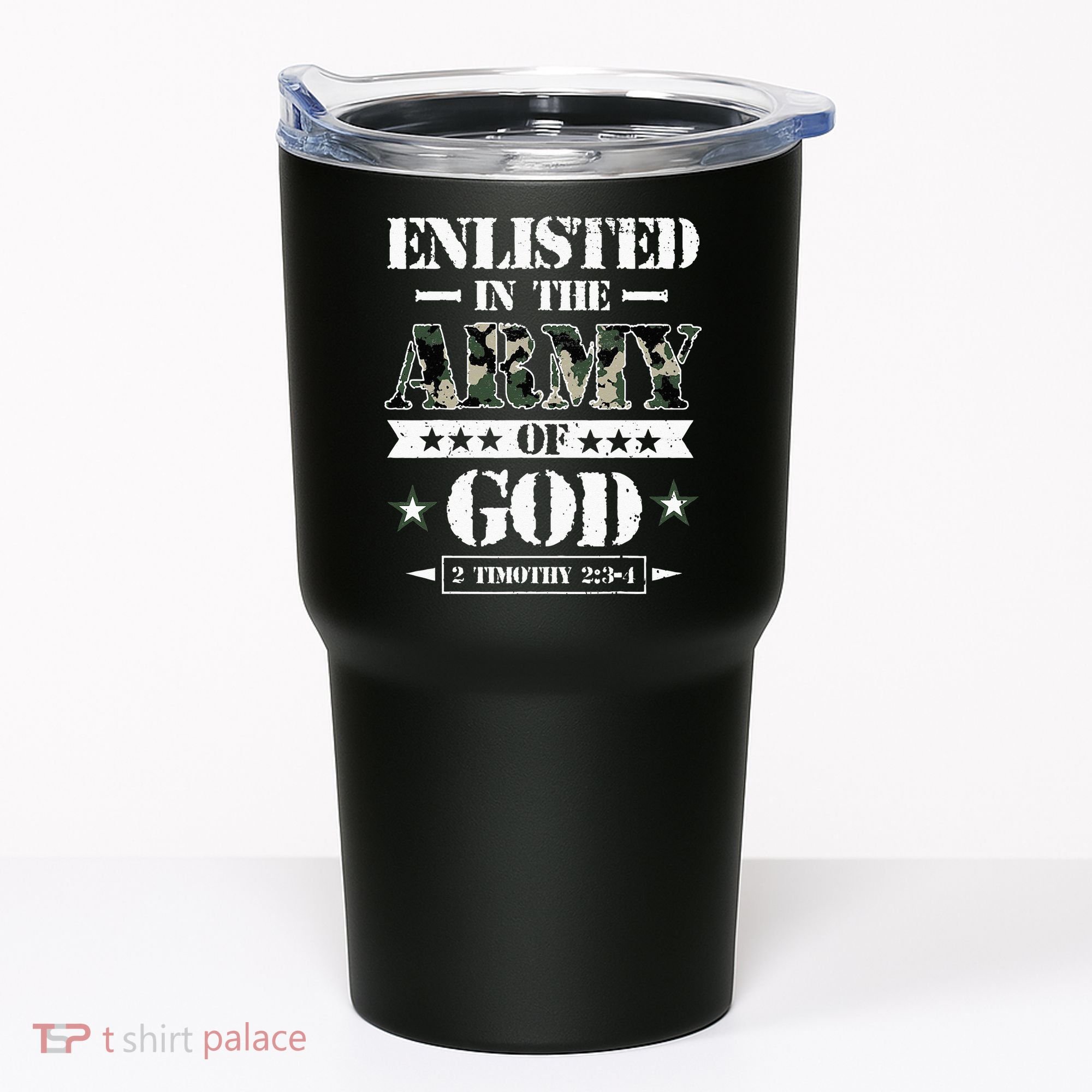 Christian gifts religious bible verse scriptures God's Army Tumbler