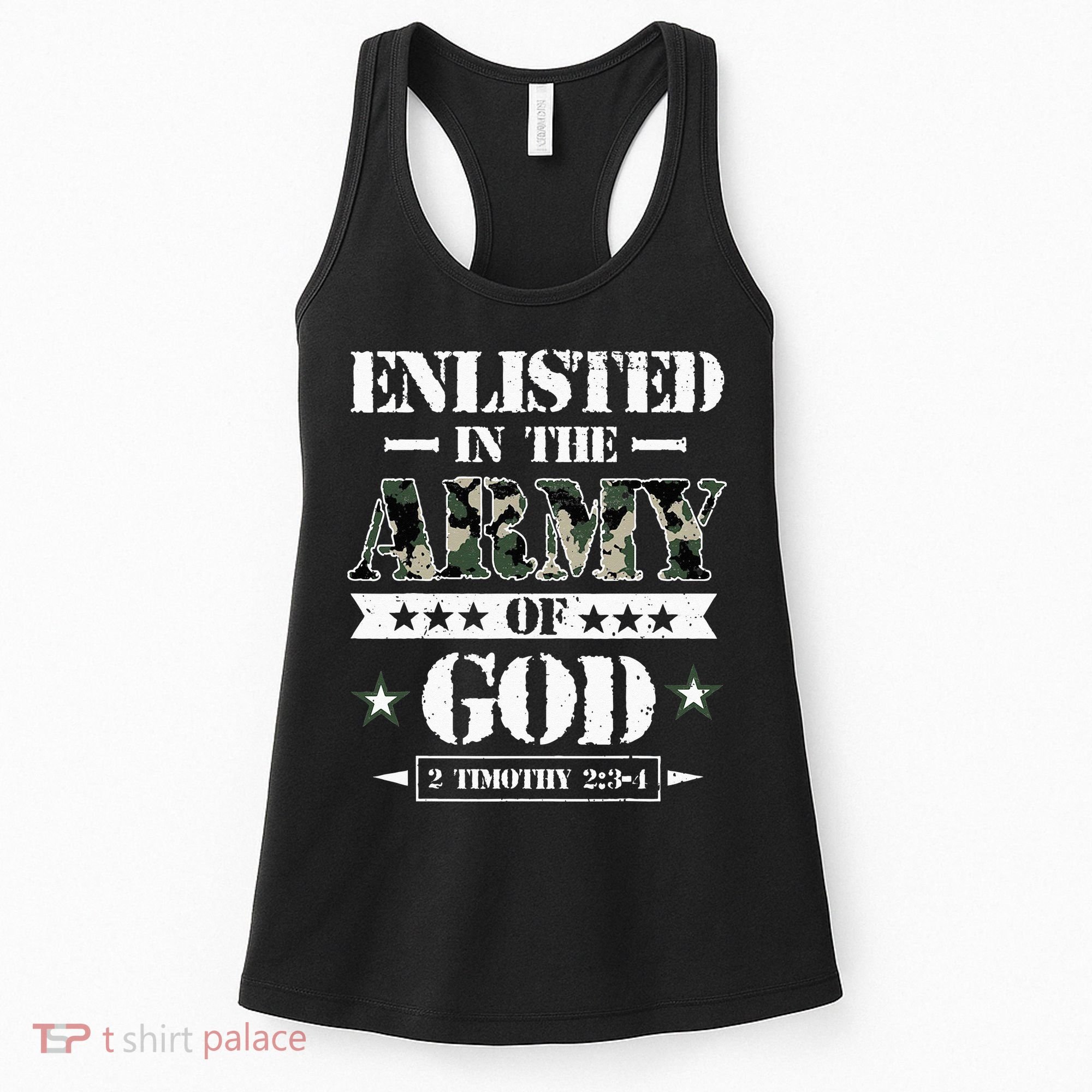 Christian gifts religious bible verse scriptures God's Army Women's Tank Top