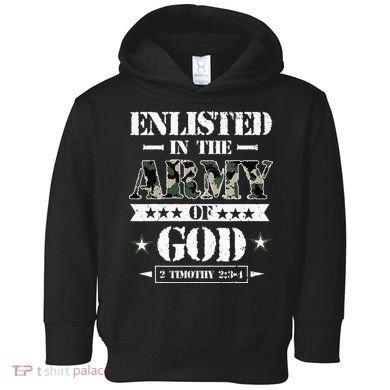 Christian gifts religious bible verse scriptures God's Army Toddler Hoodie