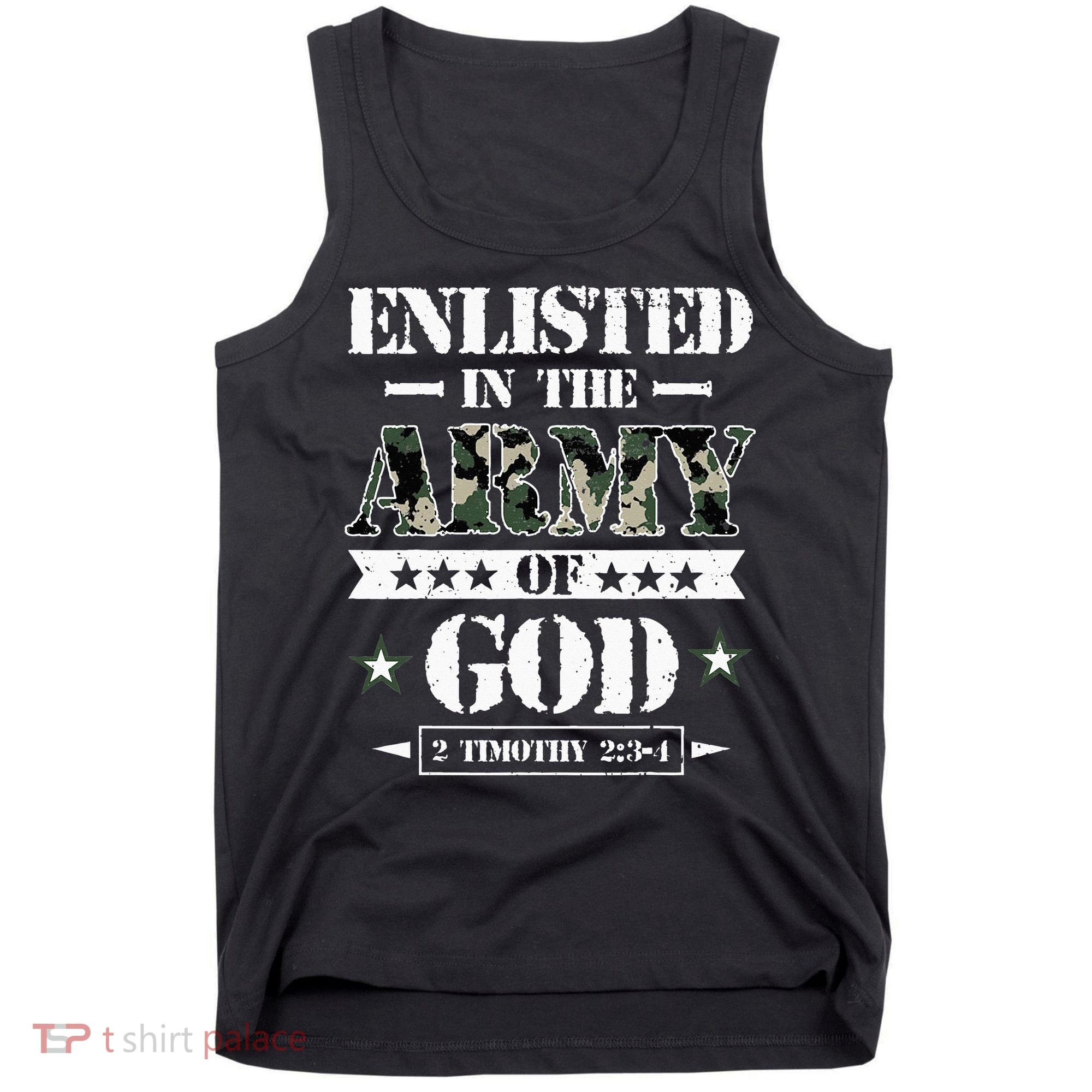 Christian gifts religious bible verse scriptures God's Army Tank Top