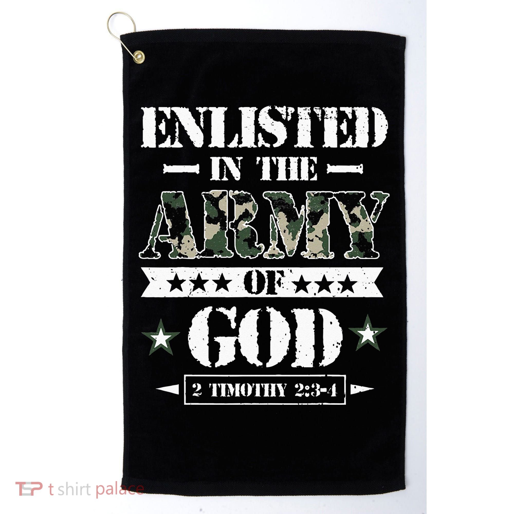 Christian gifts religious bible verse scriptures God's Army Golf Towel