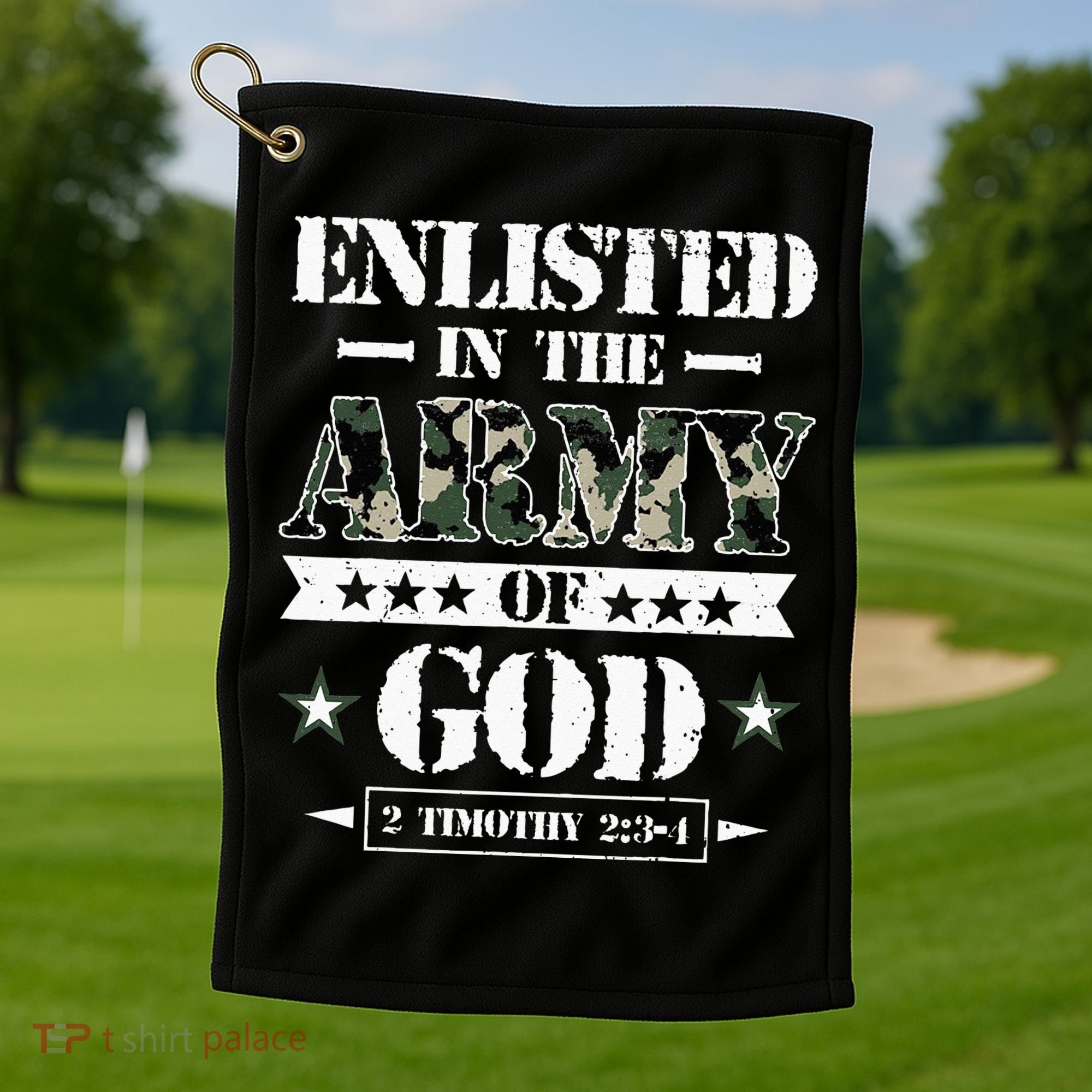 Christian gifts religious bible verse scriptures God's Army Golf Towel