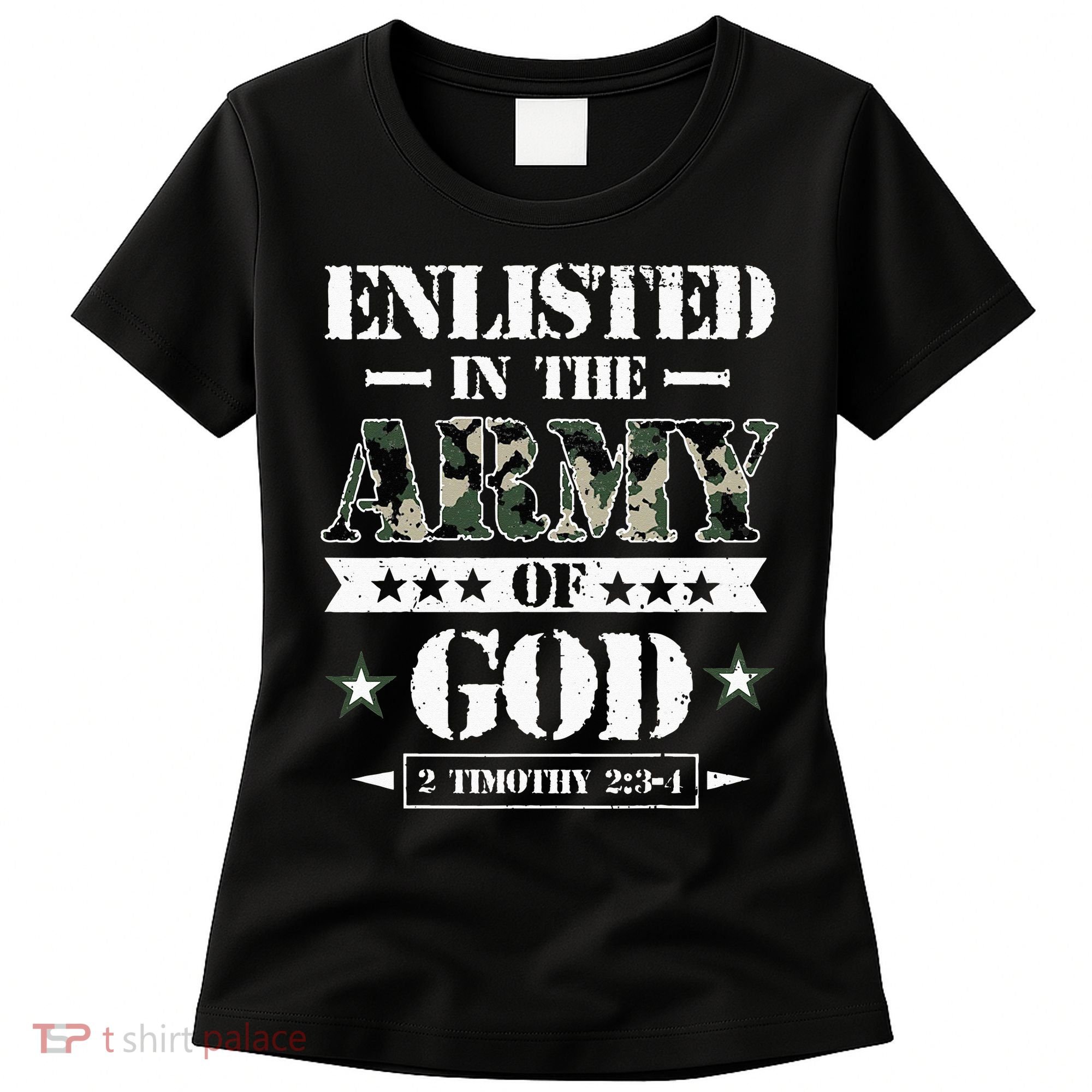 Christian gifts religious bible verse scriptures God's Army Women's T-Shirt