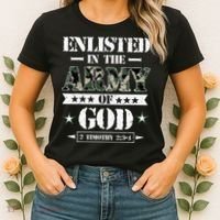 Christian gifts religious bible verse scriptures God's Army Women's T-Shirt thumb 2