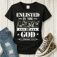 Christian gifts religious bible verse scriptures God's Army Women's T-Shirt thumb 3