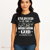 Christian gifts religious bible verse scriptures God's Army Women's T-Shirt thumb 4