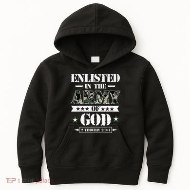 Christian gifts religious bible verse scriptures God's Army Kids Hoodie