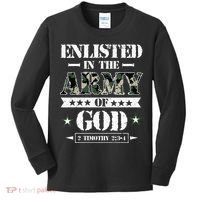 Christian gifts religious bible verse scriptures God's Army Kids Long Sleeve Shirt thumb 0