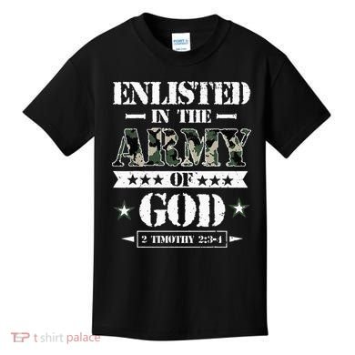 Christian gifts religious bible verse scriptures God's Army Kids T-Shirt