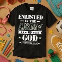 Christian gifts religious bible verse scriptures God's Army Kids T-Shirt thumb 3