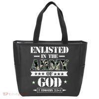 Christian gifts religious bible verse scriptures God's Army Tote Bag thumb 0