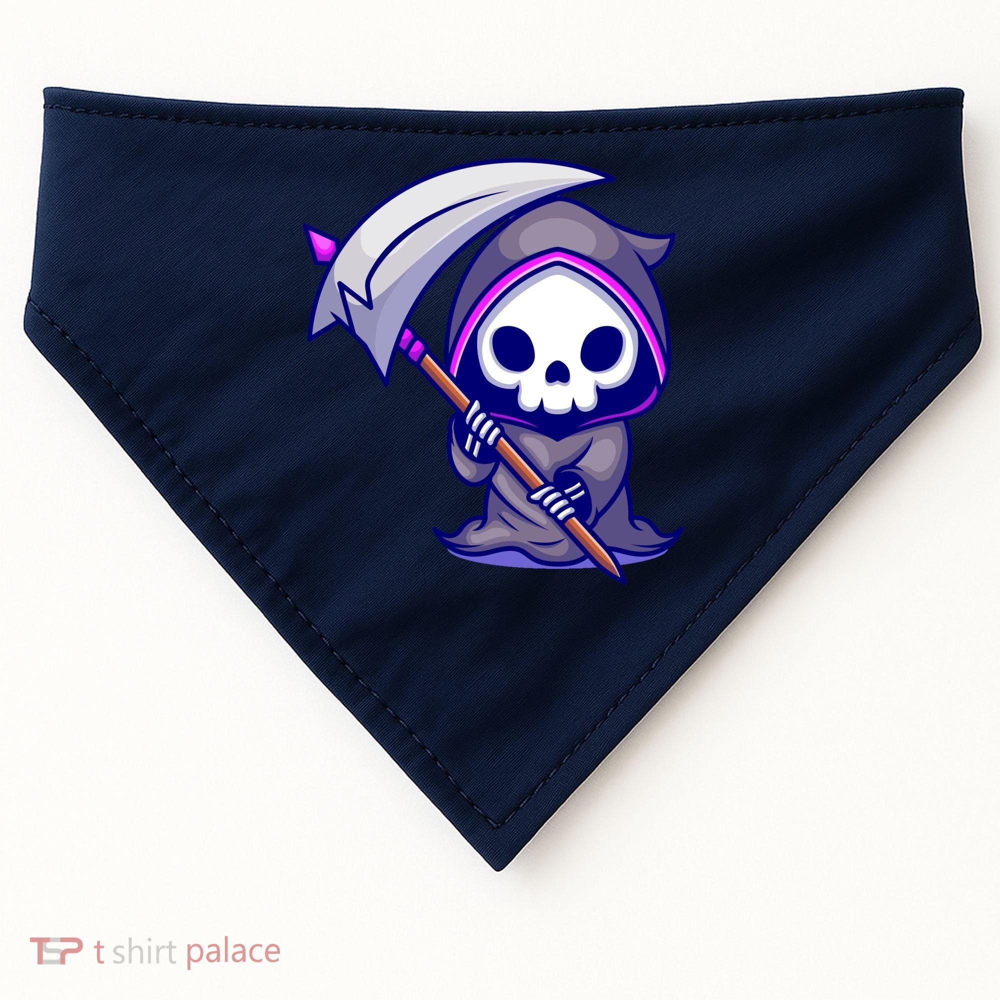 Cute Grim Reaper USA-Made Doggie Bandana
