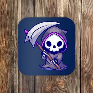 Cute Grim Reaper Coaster