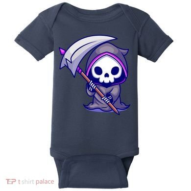 Cute Grim Reaper Baby Bodysuit