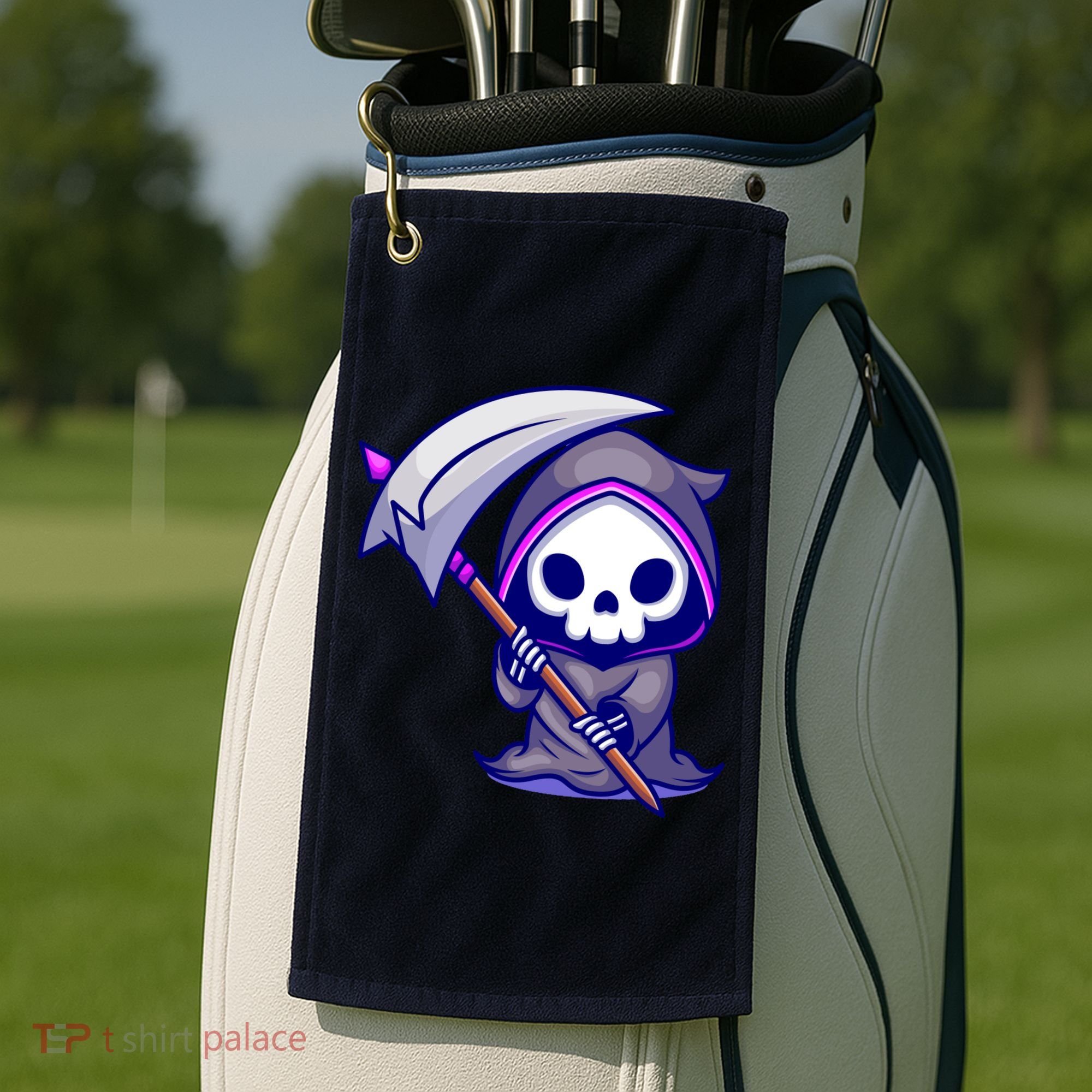 Cute Grim Reaper Golf Towel