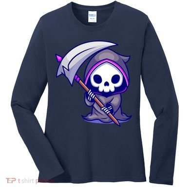 Cute Grim Reaper Women's Long Sleeve Shirt
