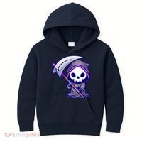 Cute Grim Reaper Kids Hoodie thumb 0
