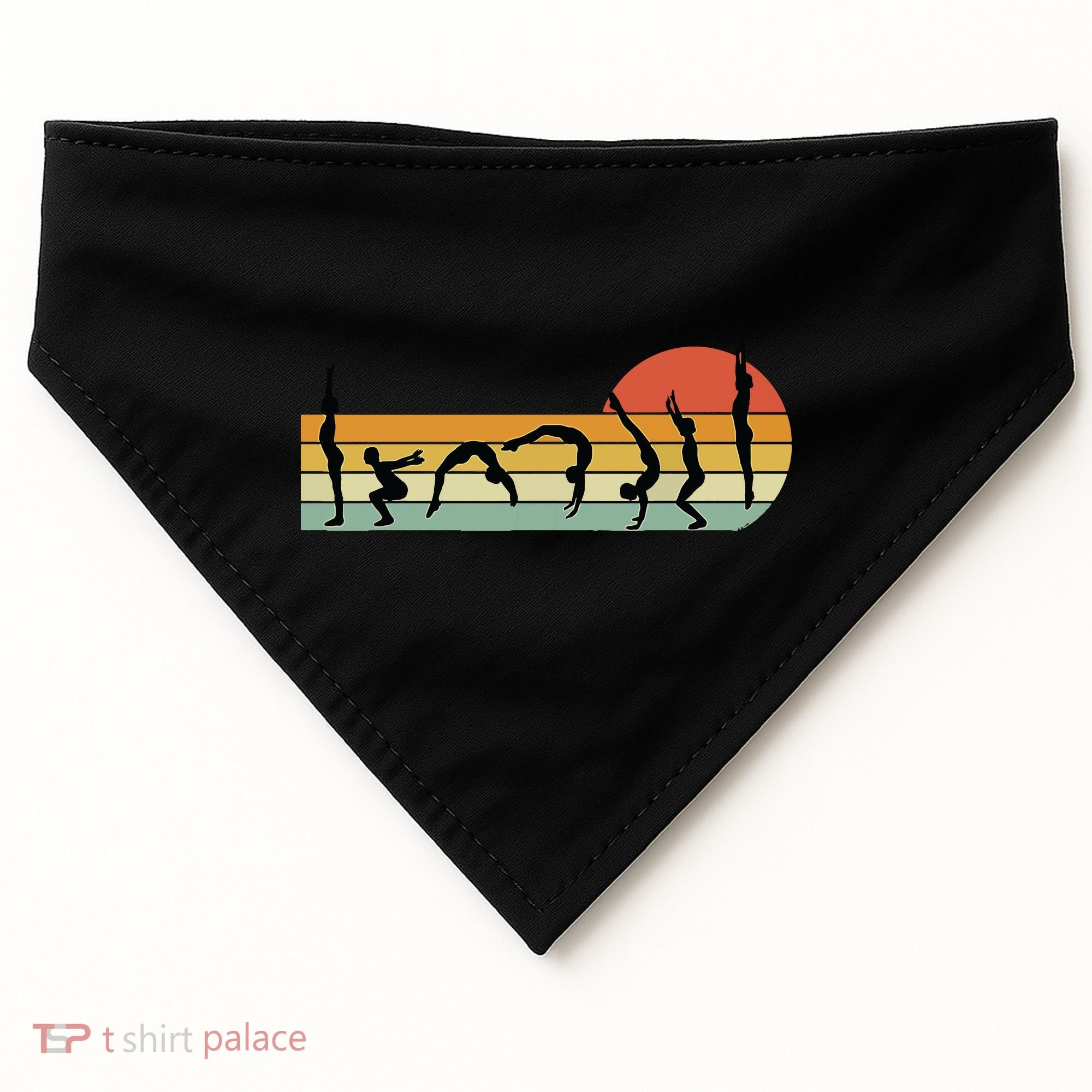 Cool Gymnasts Retro Sunset Girl Gymnastics USA-Made Doggie Bandana