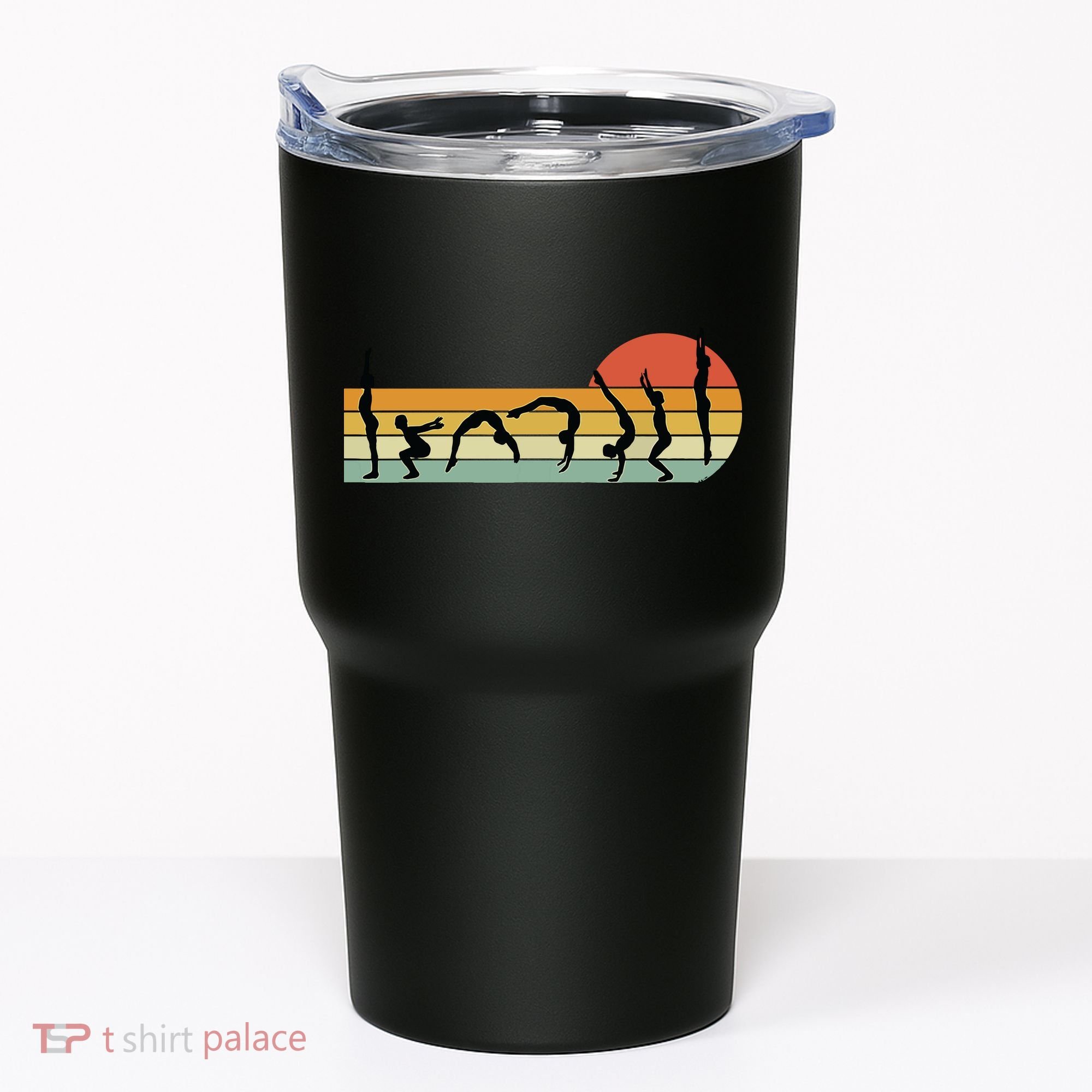 Cool Gymnasts Retro Sunset Girl Gymnastics Tumbler