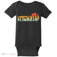Cool Gymnasts Retro Sunset Girl Gymnastics Baby Bodysuit thumb 0