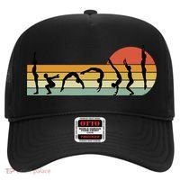 Cool Gymnasts Retro Sunset Girl Gymnastics Hat thumb 0
