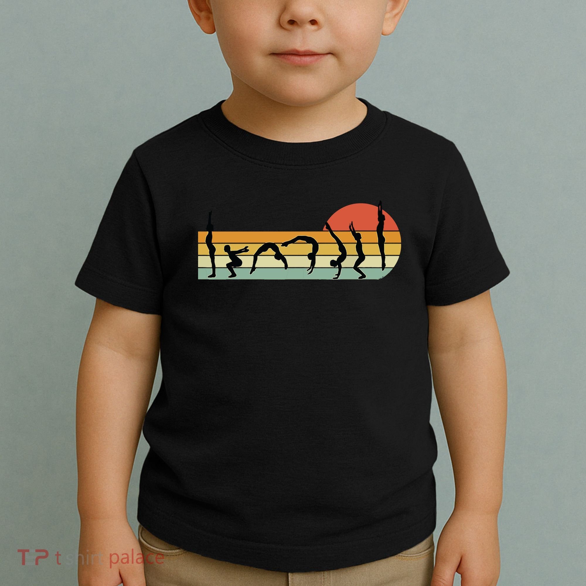 Cool Gymnasts Retro Sunset Girl Gymnastics Toddler T-Shirt