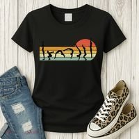 Cool Gymnasts Retro Sunset Girl Gymnastics Women's T-Shirt thumb 3