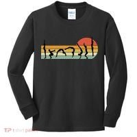 Cool Gymnasts Retro Sunset Girl Gymnastics Kids Long Sleeve Shirt thumb 0